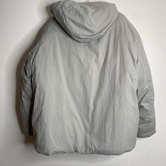 Gap Hooded Oversized Parka Jacket Mens XL Silver - Picture 11 of 11